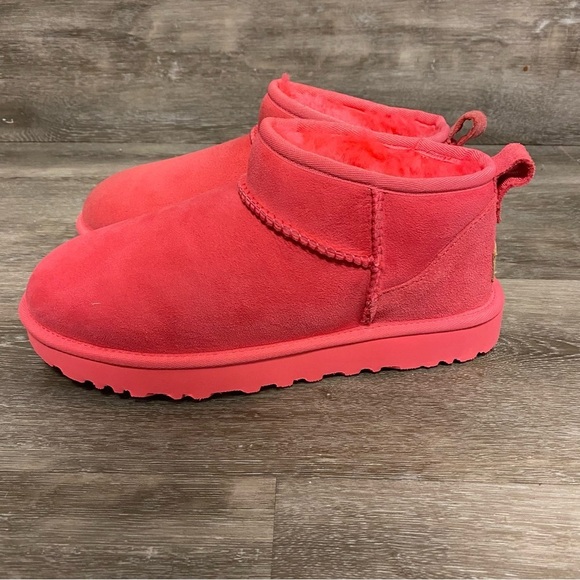 UGG | Classic Ultra Mini Boot In Pink Glow Size 7 NEW - Picture 9 of 11